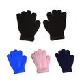 Acrylic Knitted Solid Color Gloves For Kid's /Children